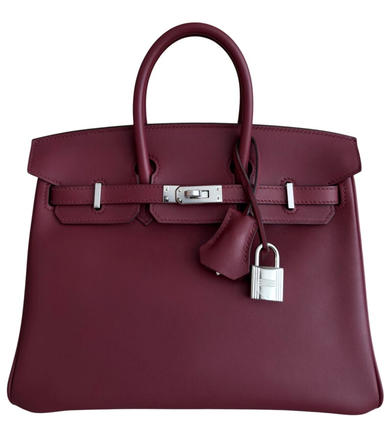 Rouge Grenat Swift Birkin 25 Palladium Hardware, 2020