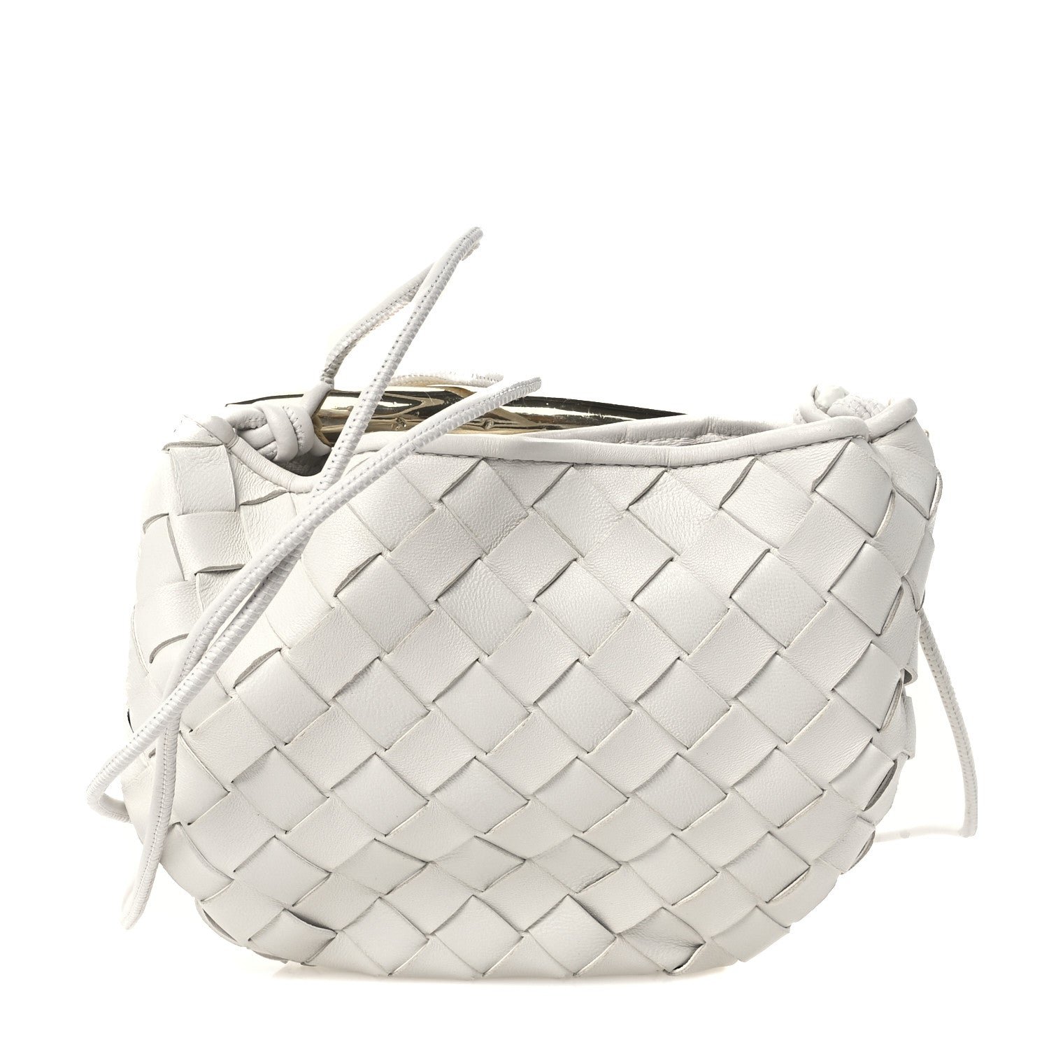 Bottega Veneta Nappa Intrecciato Mini Sardine Bag Chalk