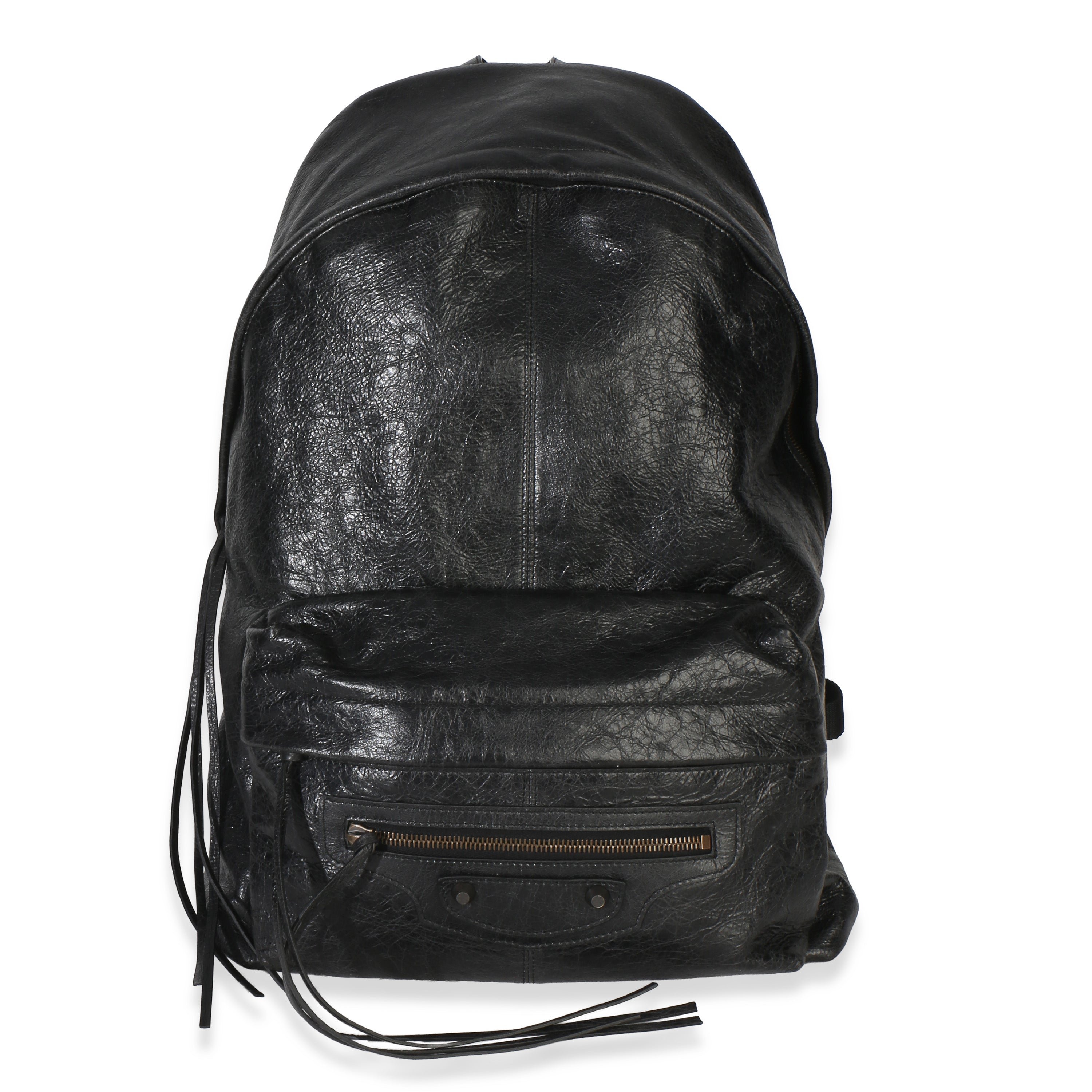 Black Arena Lambskin Le City Backpack