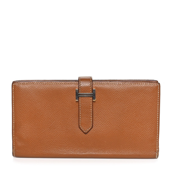 Hermes Epsom Bearn Gusset Wallet Gold