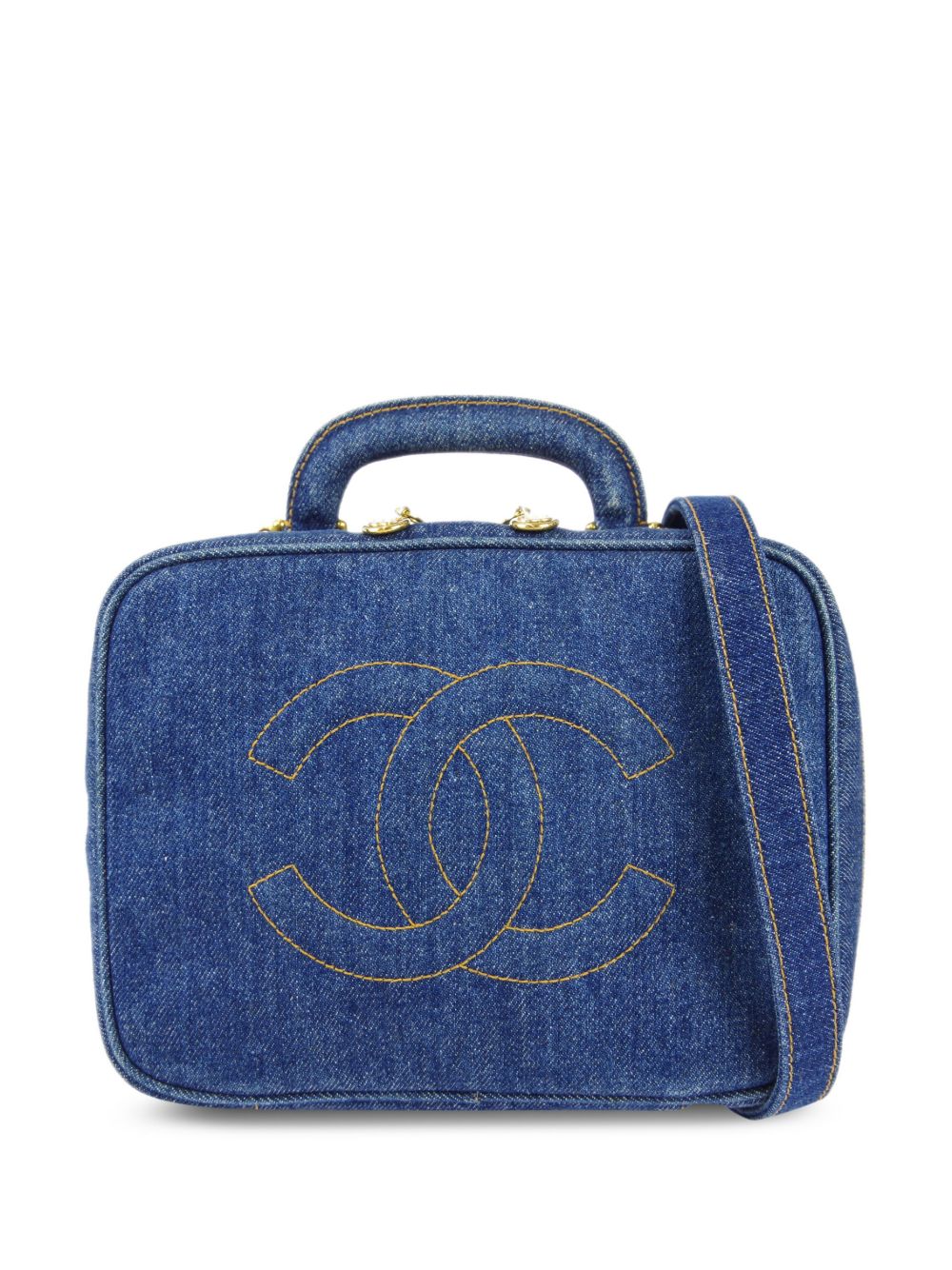 1997 CC two-way denim vanity bag
