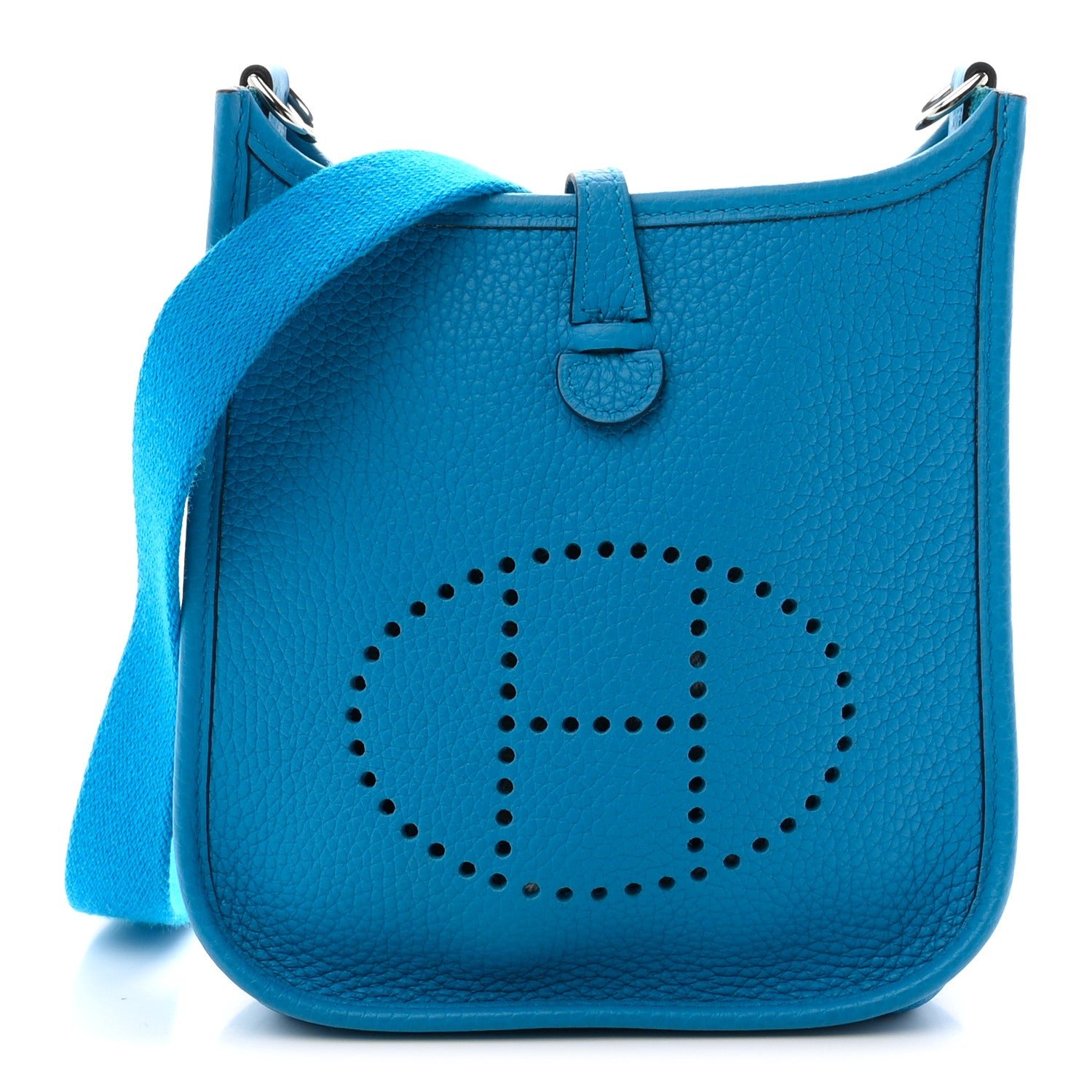Hermes Taurillon Clemence Evelyne TPM Bleu Frida