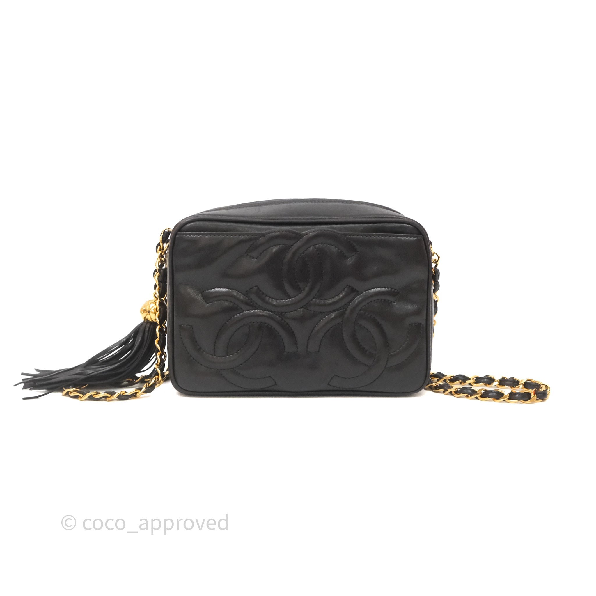 Chanel Triple CC Brown Vintage Lambskin Camera Bag