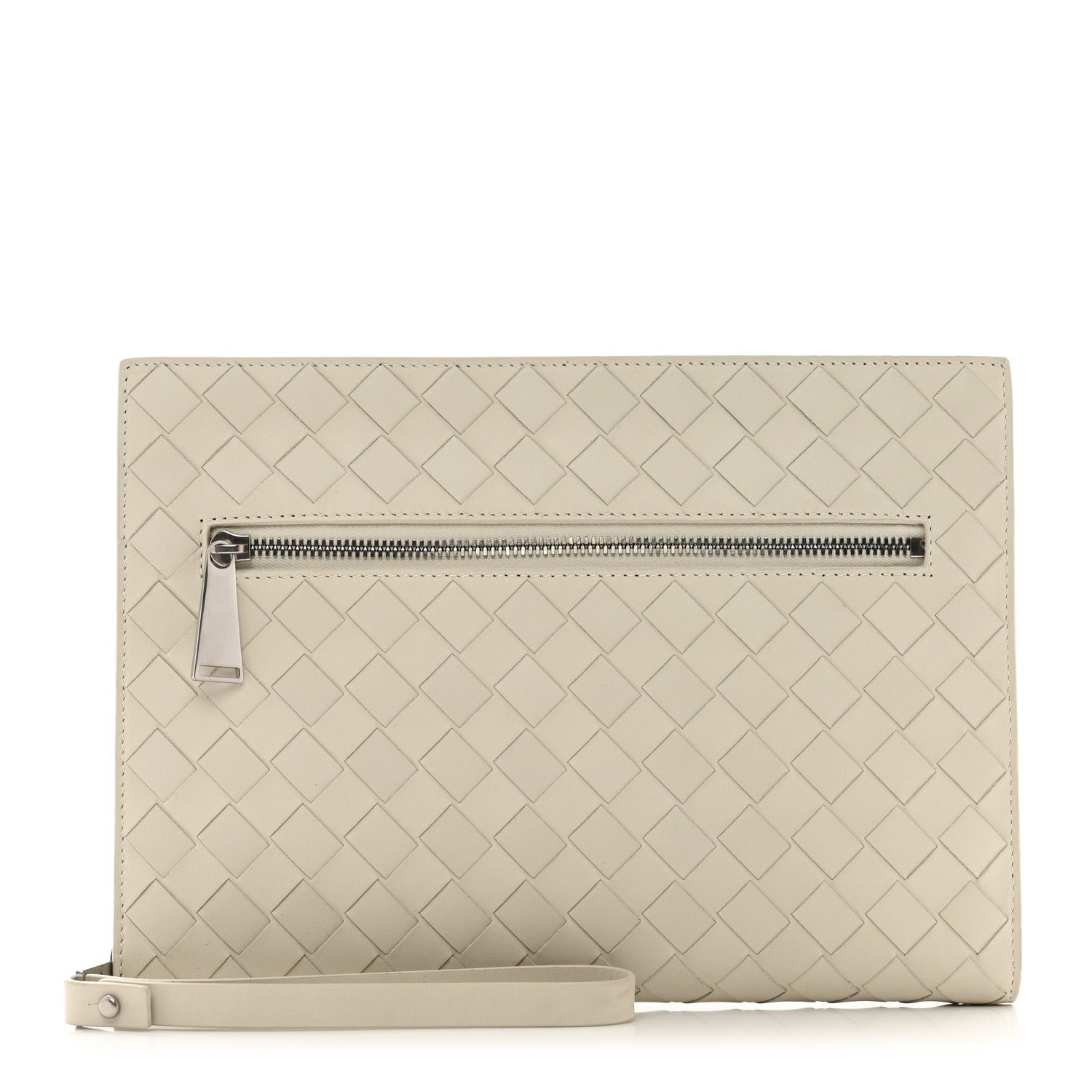 Bottega Veneta Calfskin Intrecciato Small Document Case Plaster