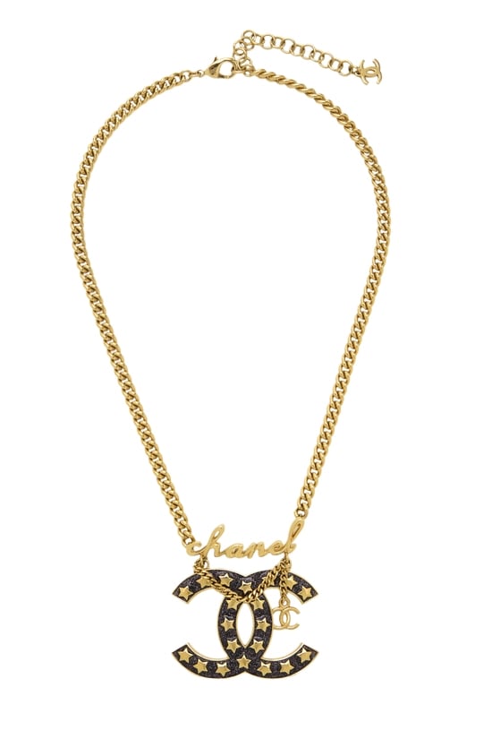 Gold 'CC' Logo Necklace