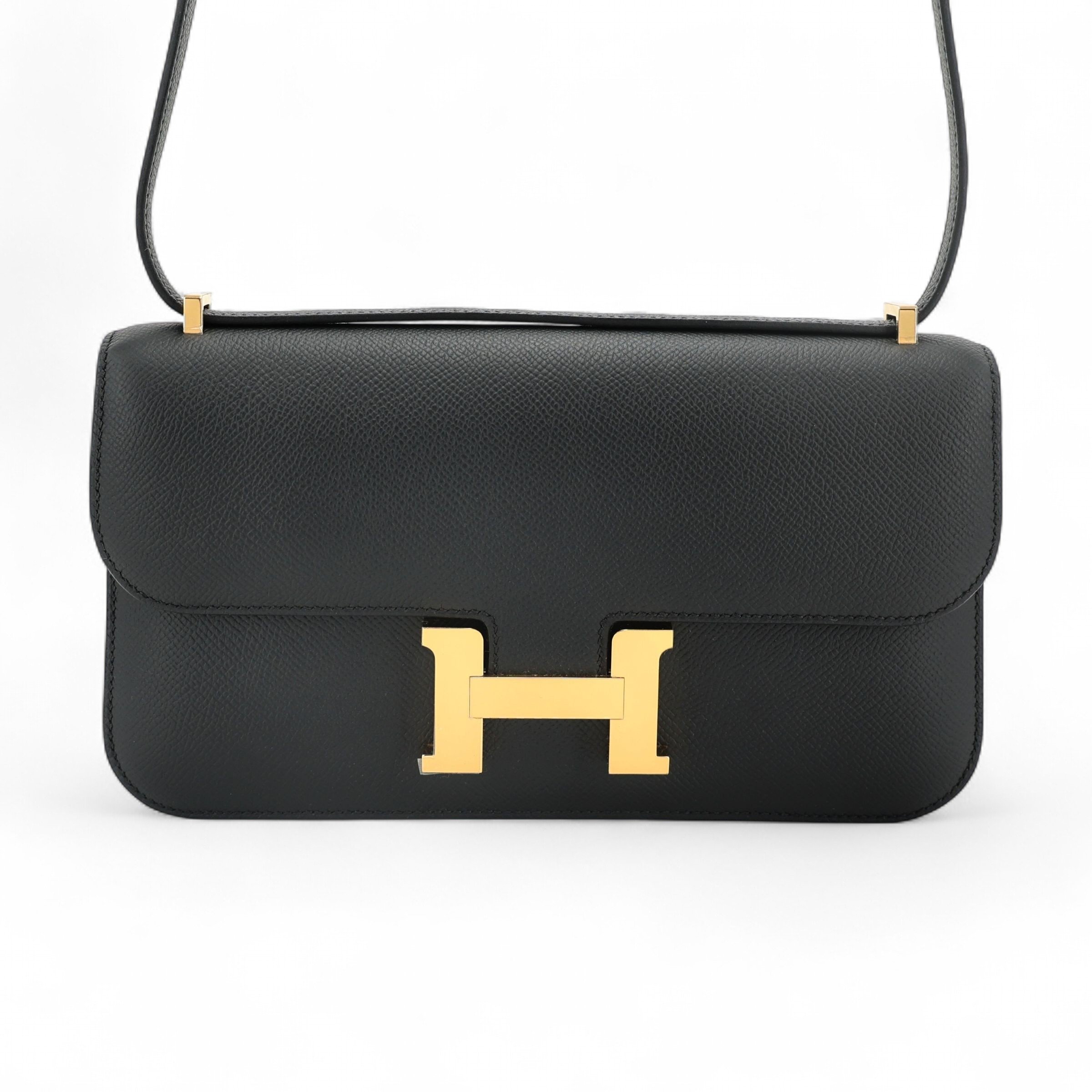Hermes Brand New ( Rank N ) HERMÈS Constance Elan 2024 Noir (89) Epsom Gold hardware W (2024)
