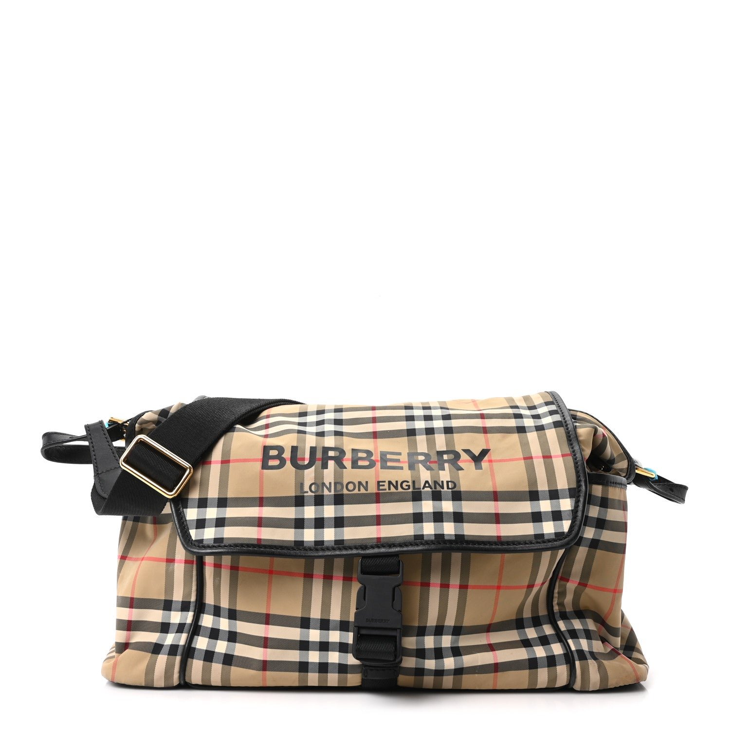 Burberry Nylon Vintage Check Logo Diaper Bag