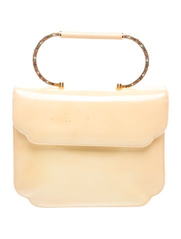 Patent Leather Top Handle Bag
