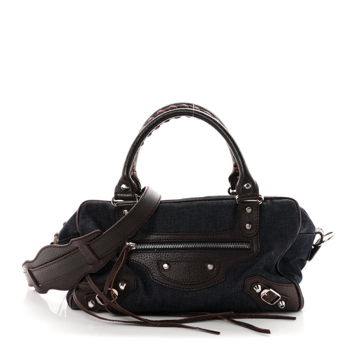 Balenciaga Balenciaga Denim Box Bag Chocolate