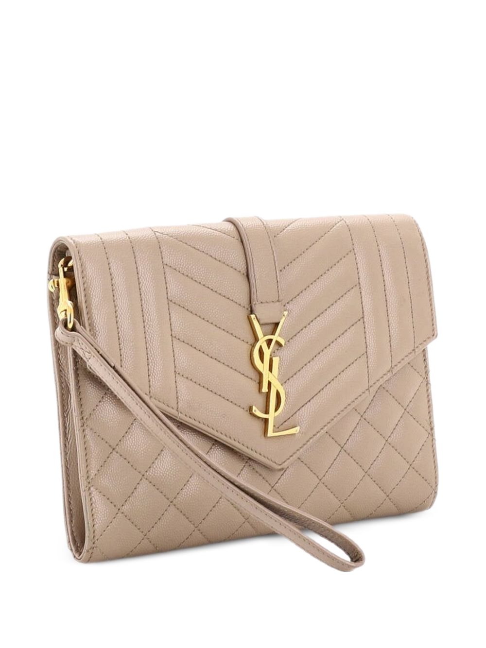 Classic Monogram Envelope Wristlet Mixed Matelasse Leather clutch bag