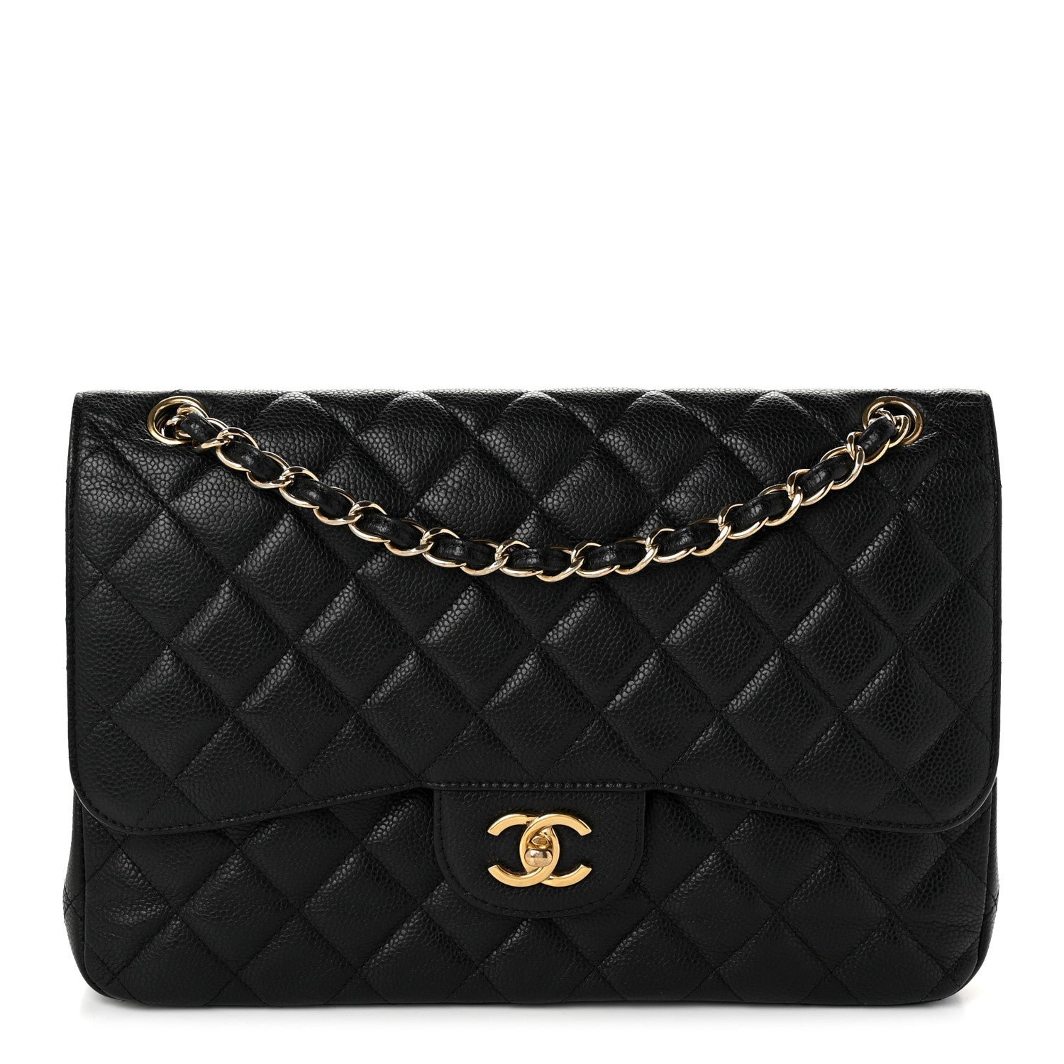 Chanel Caviar Quilted Jumbo Double Flap Black