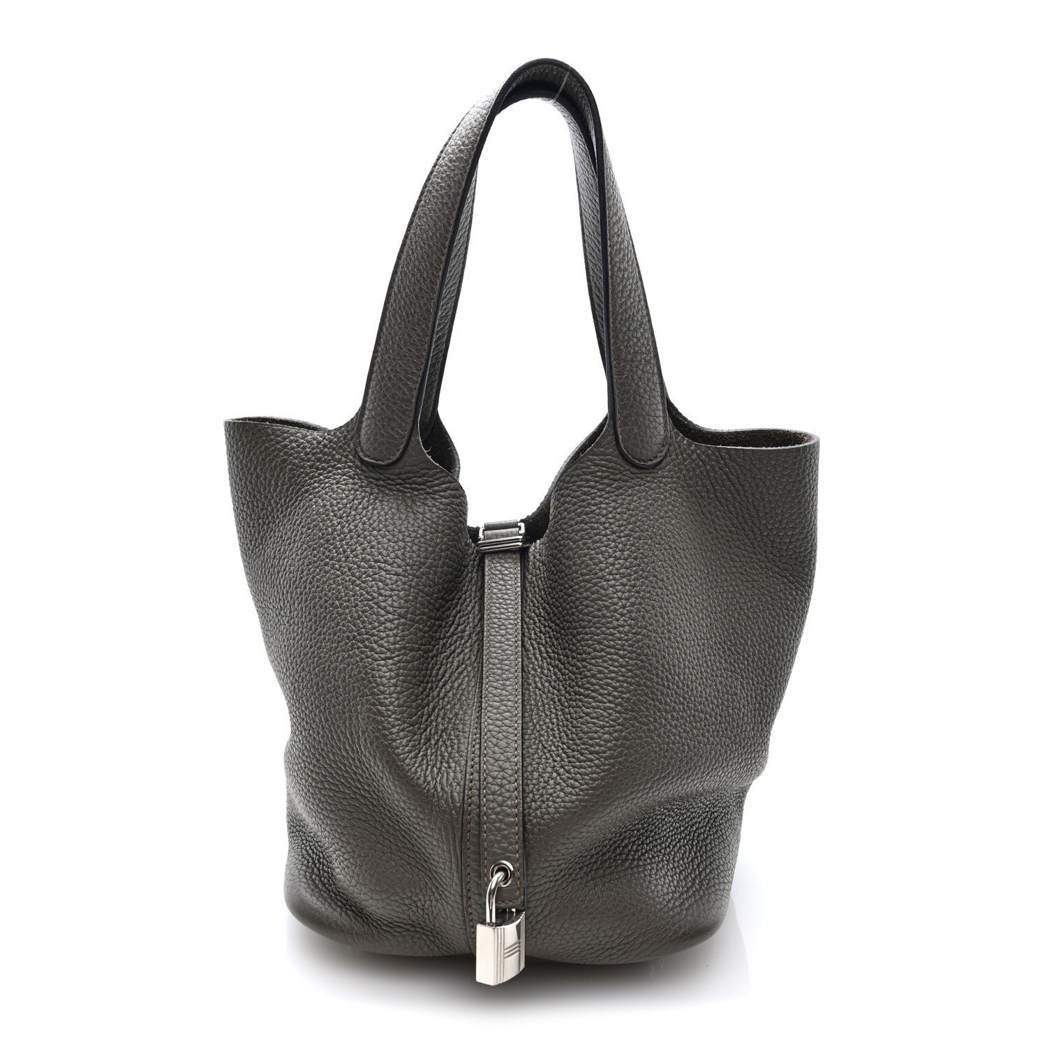Hermes Taurillon Clemence Picotin Lock 22 MM Etain