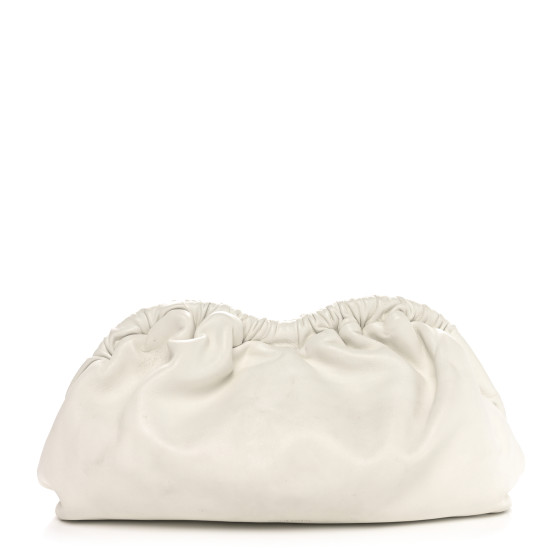 Mansur Gavriel Lambskin Cloud Clutch White