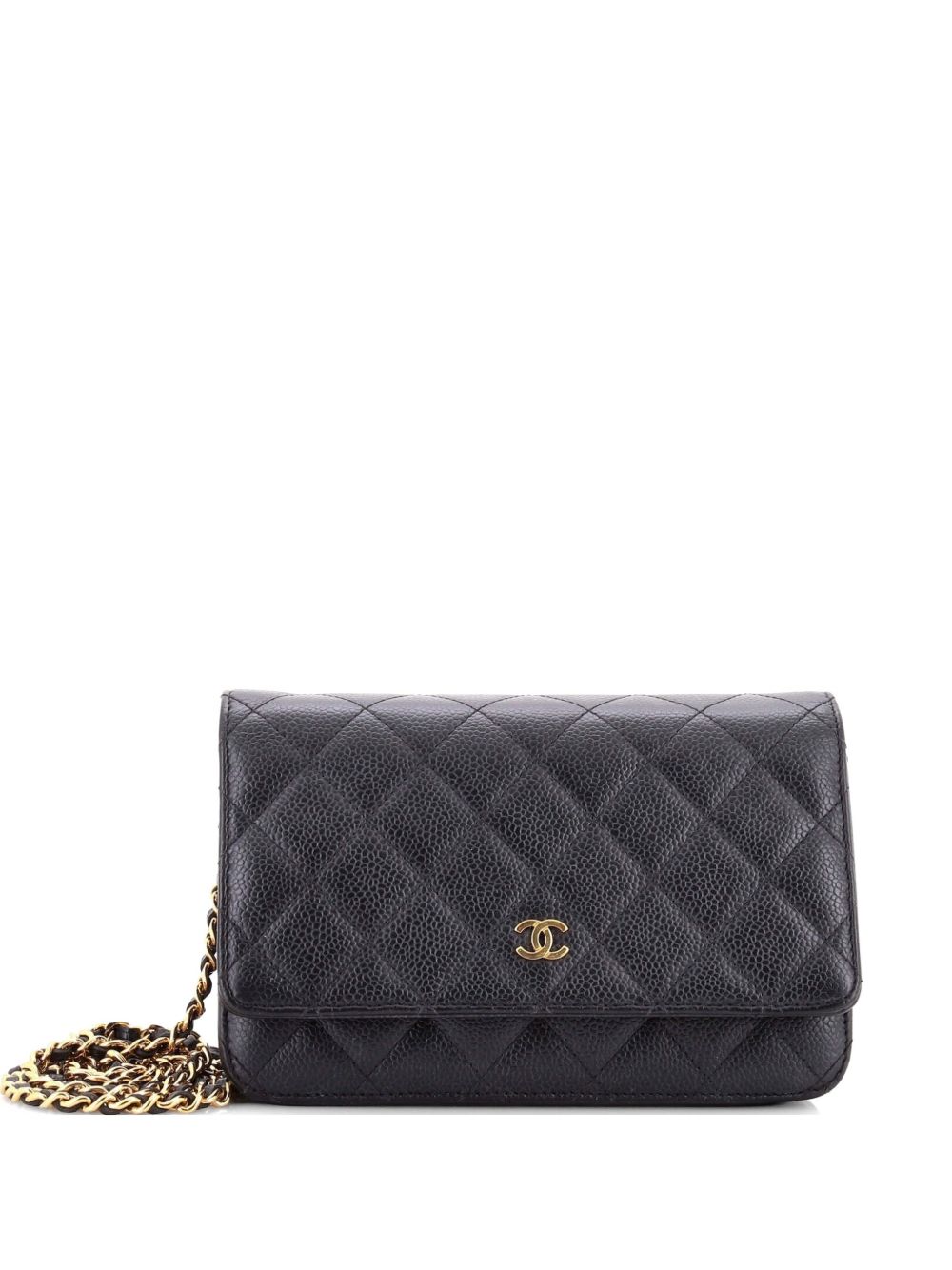 Wallet on Chain Quilted Caviar crossbody bag