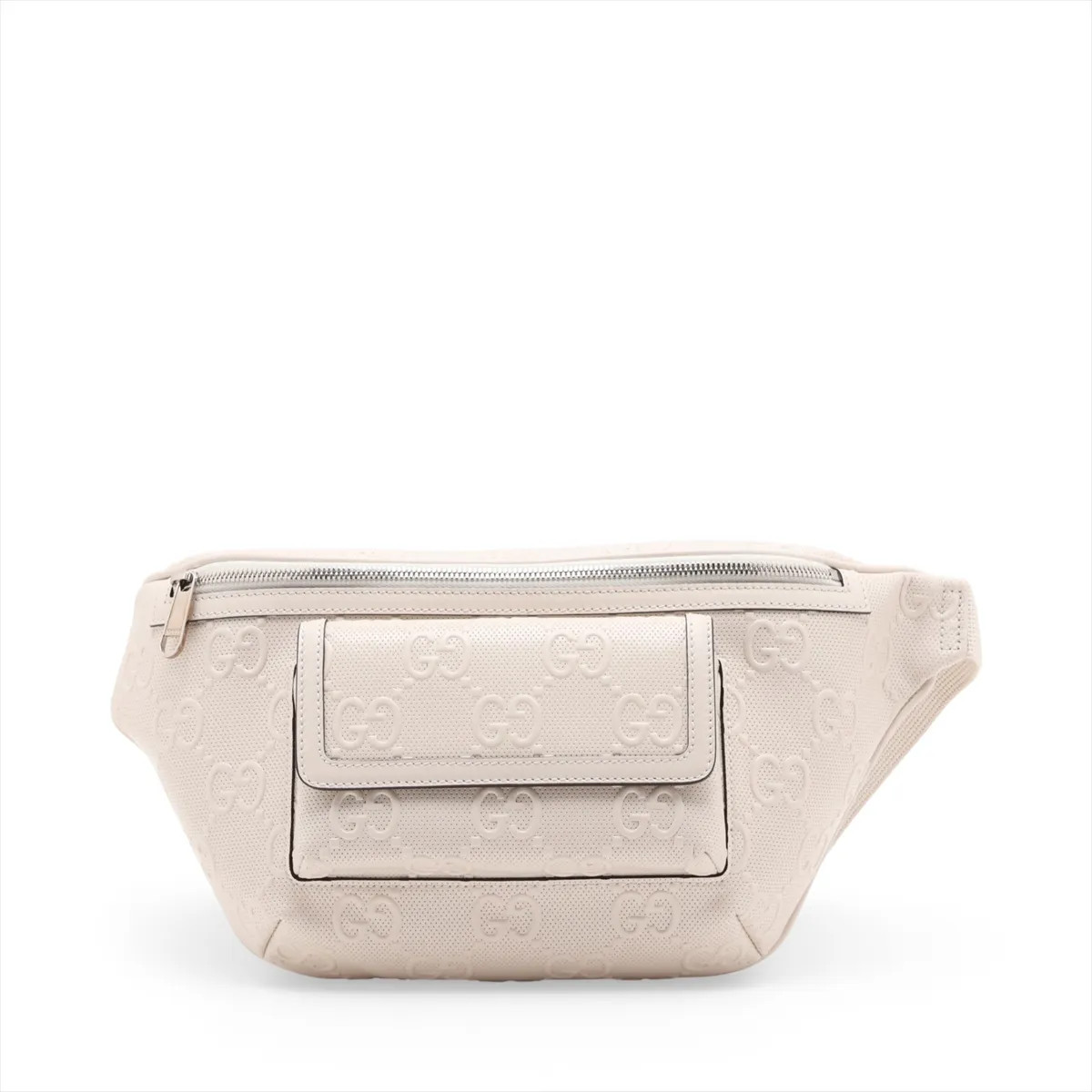 Gucci GG embossed 645093 Leather Sling backpack Ivory