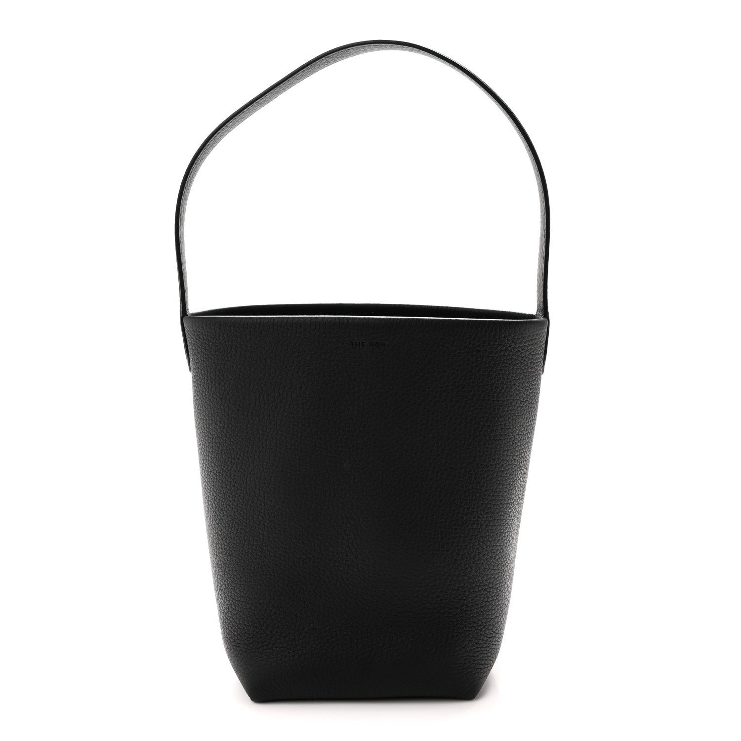 The Row Grained Calfskin Small N/S Park Tote Black