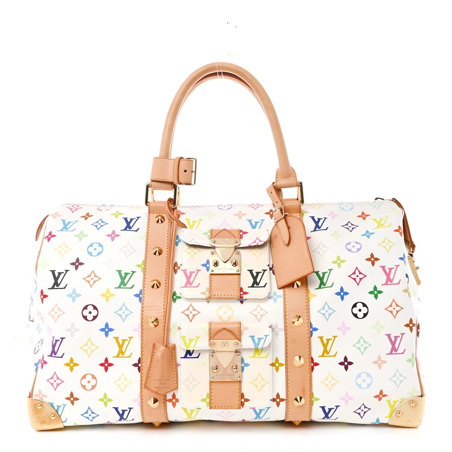 Louis Vuitton Monogram Multicolor Keepall 45 White