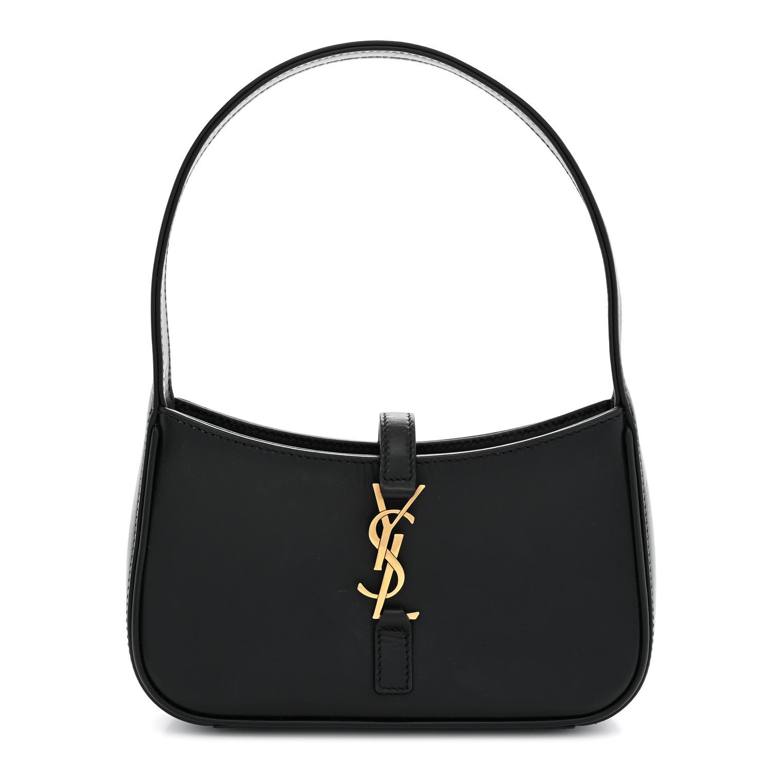 Saint Laurent Smooth Calfskin Le 5 A 7 Mini Hobo Black