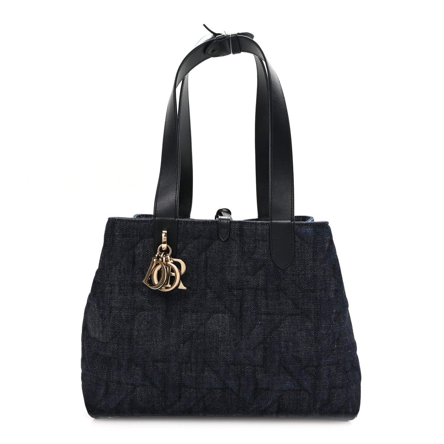 Christian Dior Denim Graphic Cannage Medium Toujours Blue