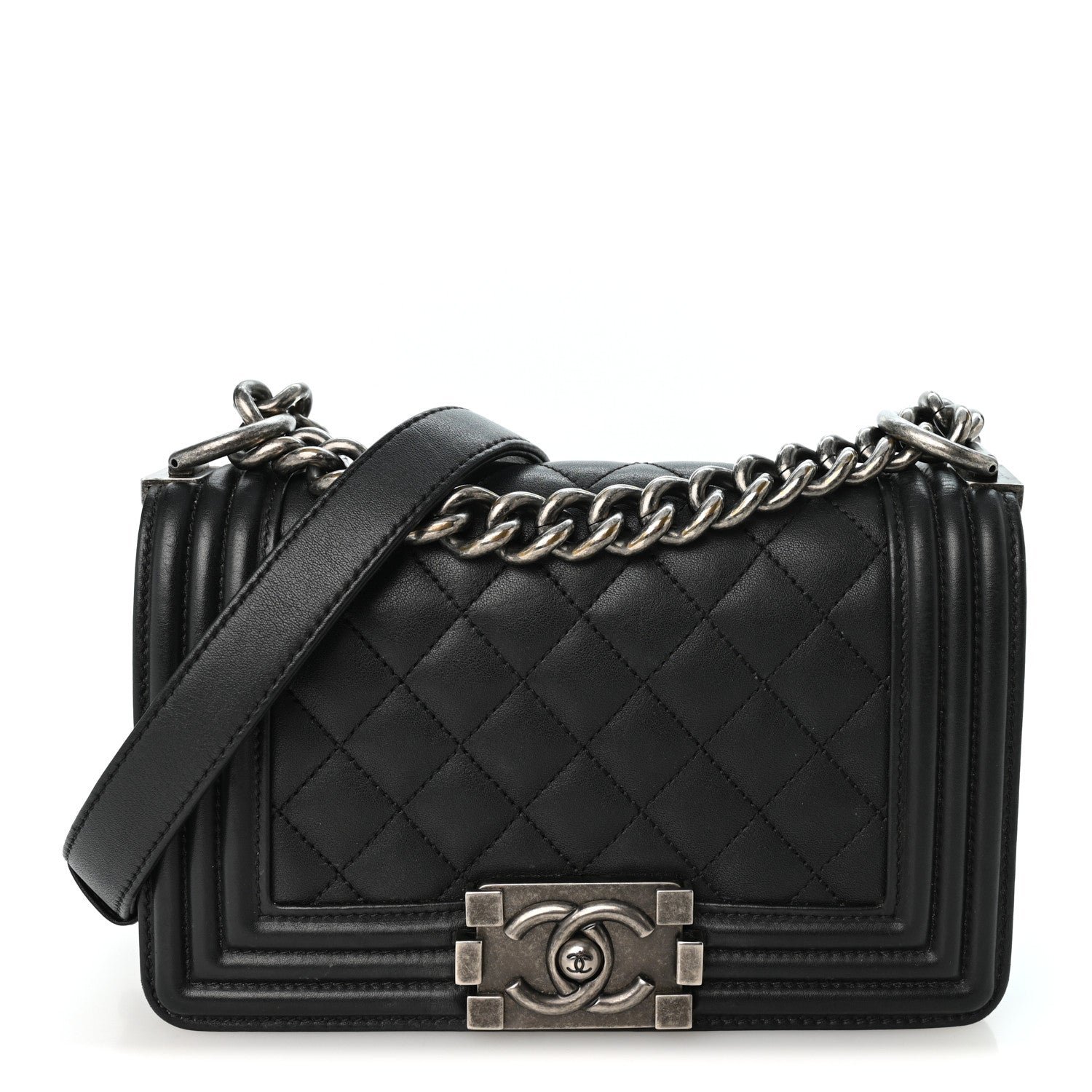 Chanel Lambskin Quilted Small Boy Flap Black
