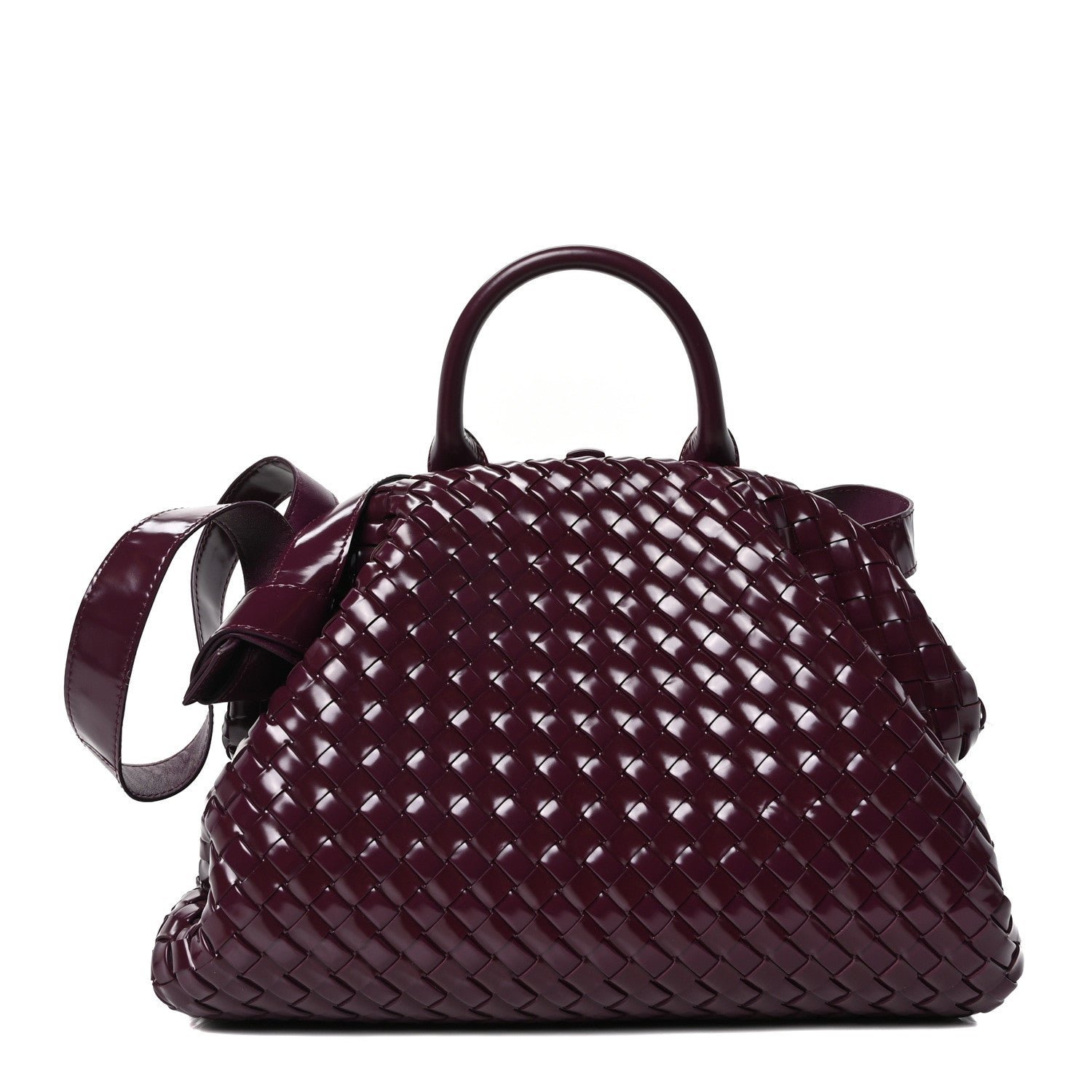 Bottega Veneta Bottega Veneta Polished Nappa Intrecciato Small Padded The Handle Tote Mystic