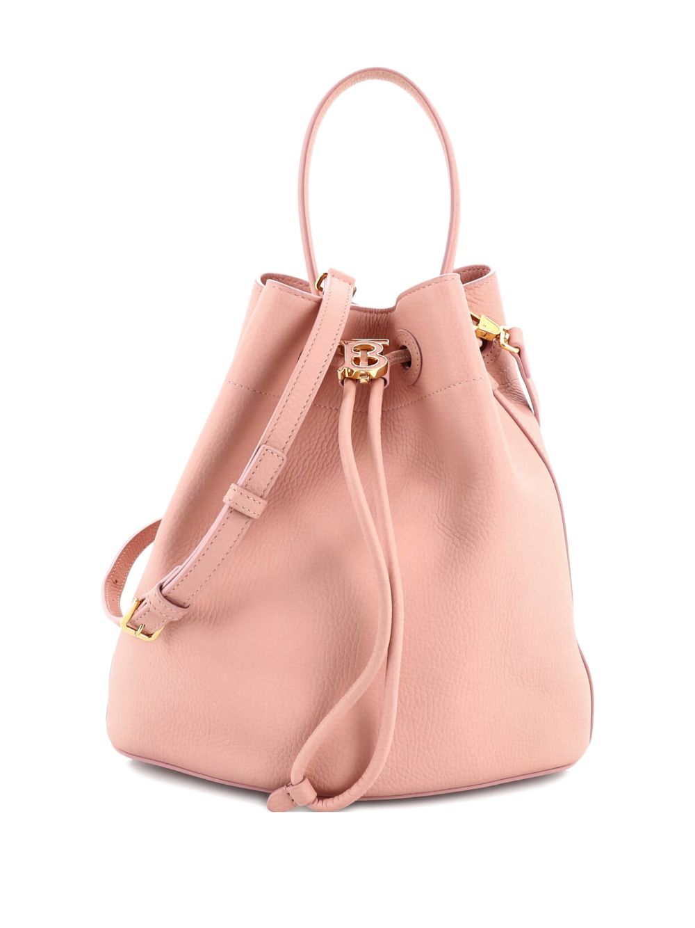 TB Drawstring Leather Small bucket bag