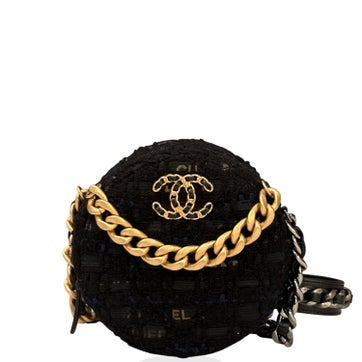 Calfskin Round Clutch with Chain 19