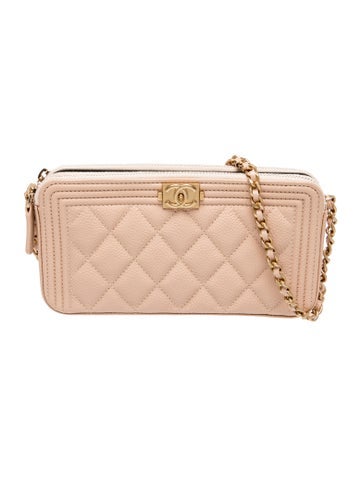 Boy Double Zip Clutch w/ Chain