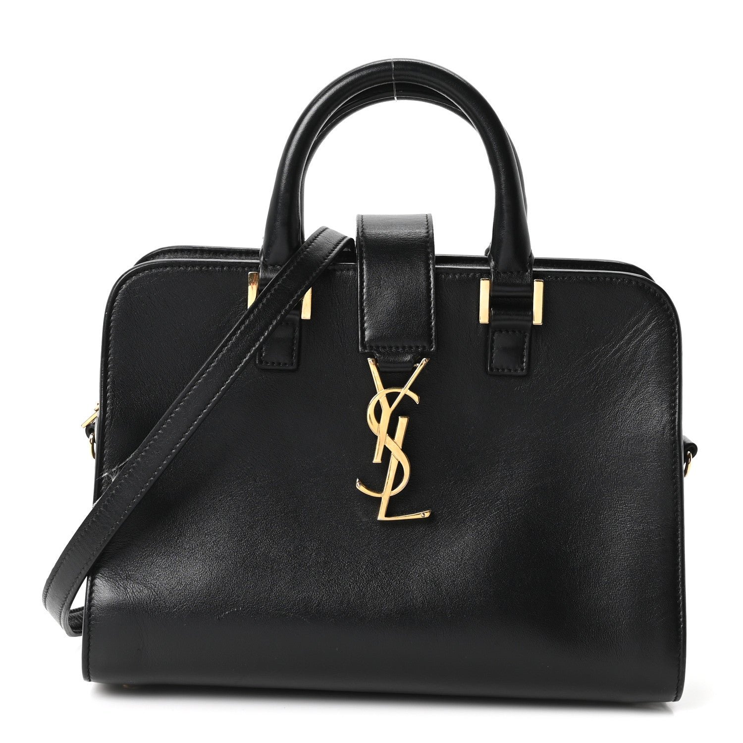 Saint Laurent Saint Laurent Calfskin Monogram Baby Cabas Black