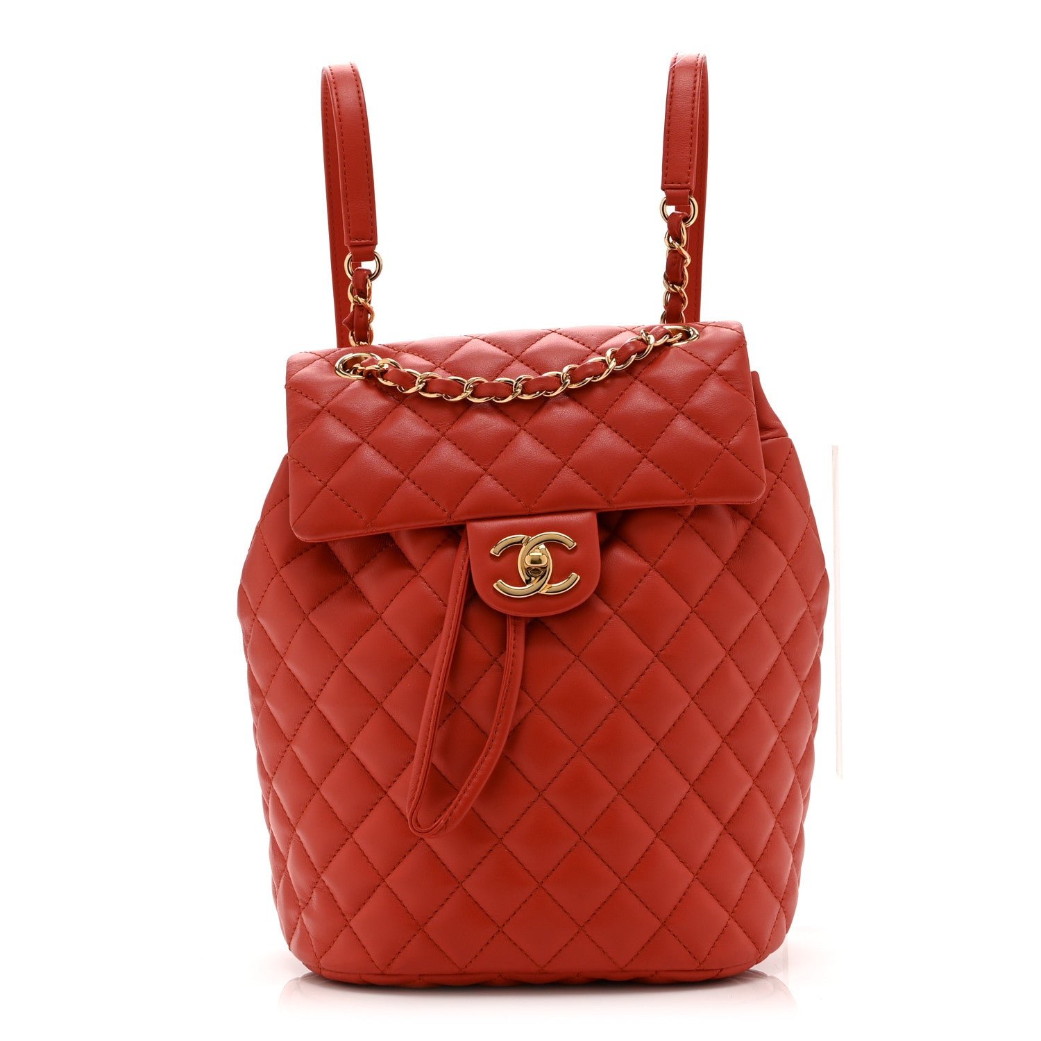 Chanel Lambskin Quilted Small Urban Spirit Backpack Red