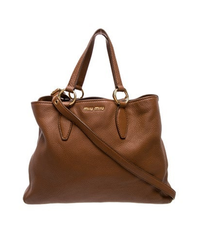 Miu Miu Miu Leather Top Handle Bag