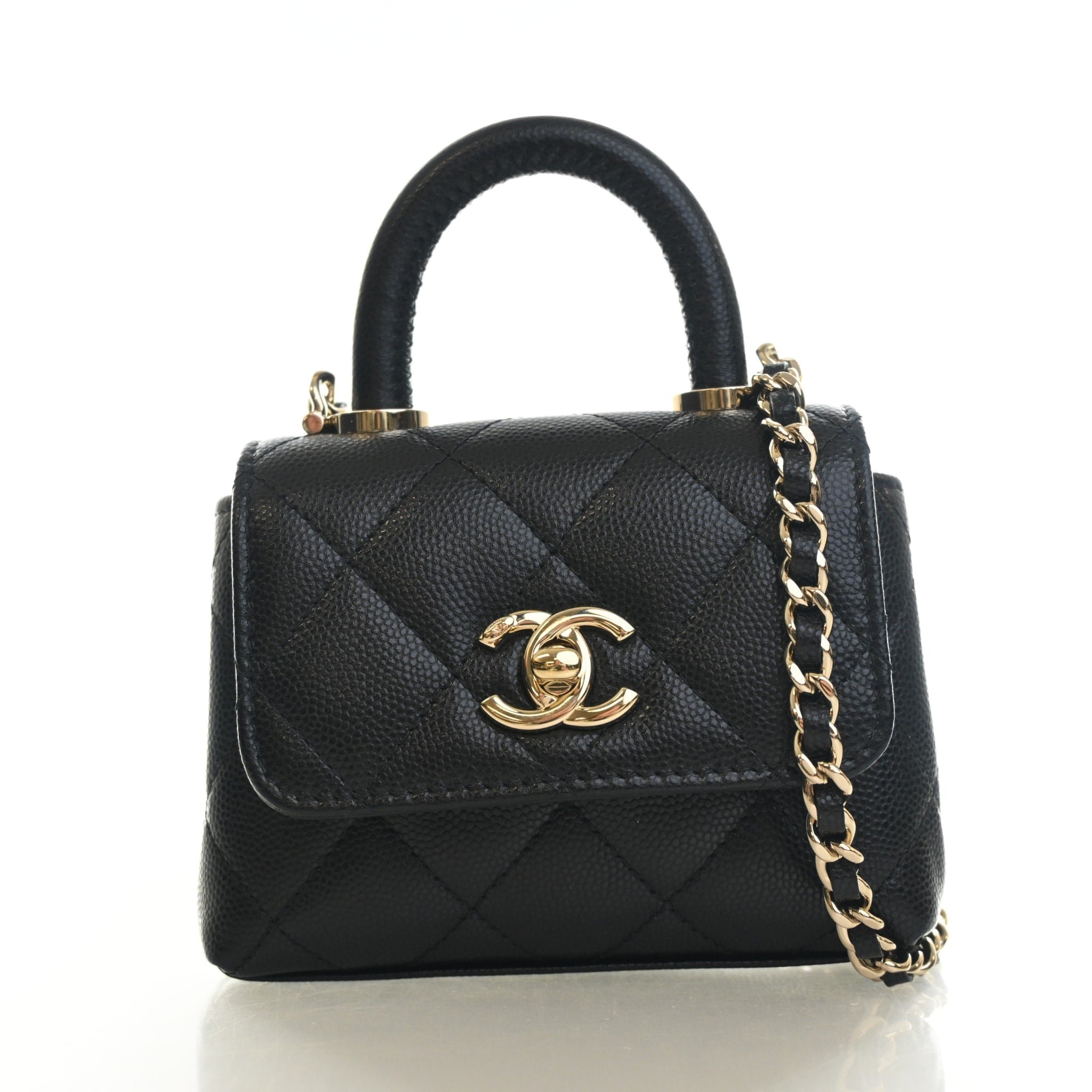 Chanel Mini Nano Caviar Coco Handle Bag