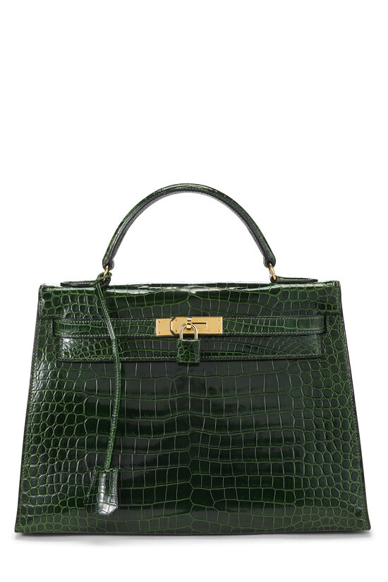Hermes Emerald Crocodile Porosus Kelly Sellier 32