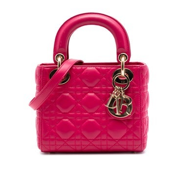 Mini Lambskin Cannage Lady Dior