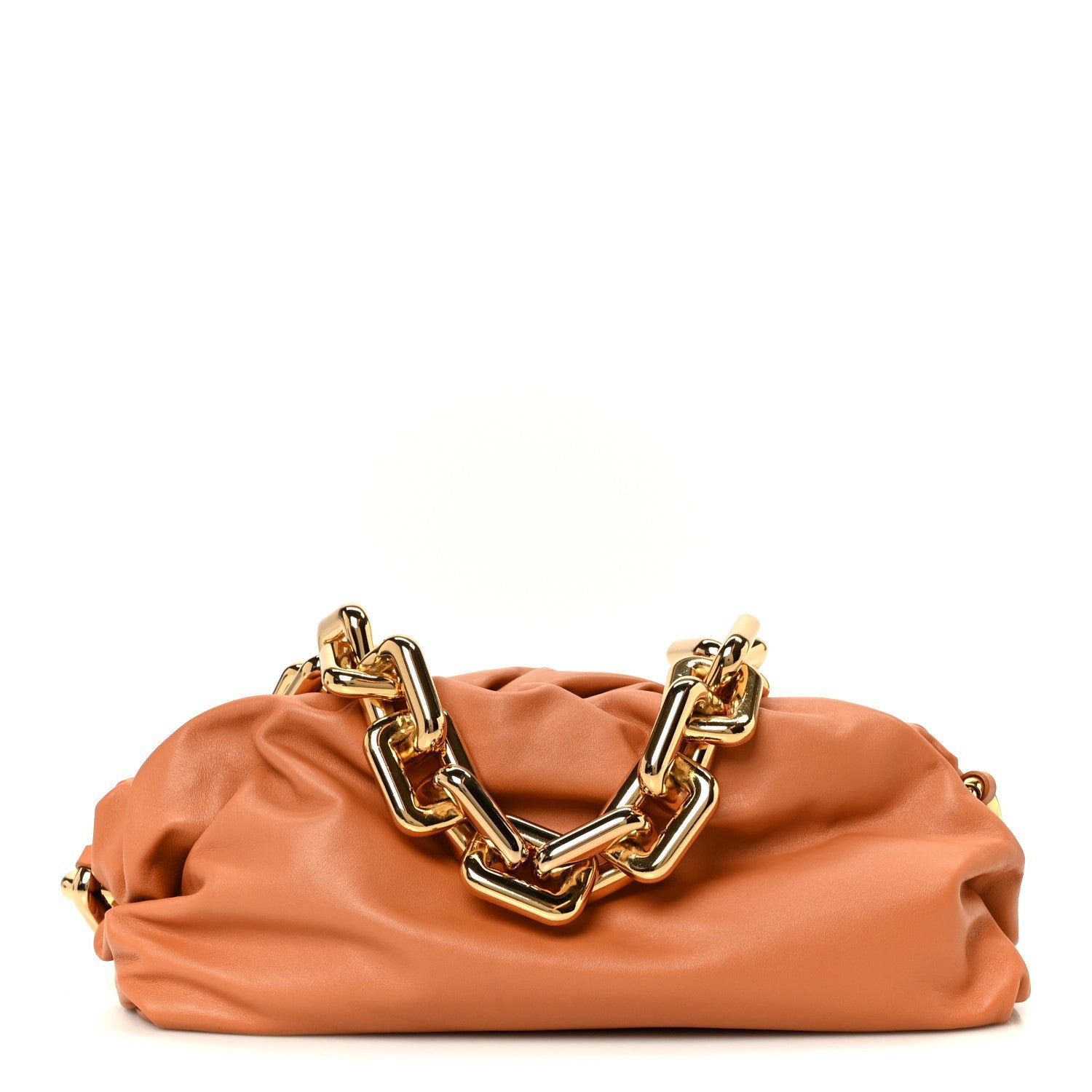 Bottega Veneta Calfskin The Pouch Chain Clay