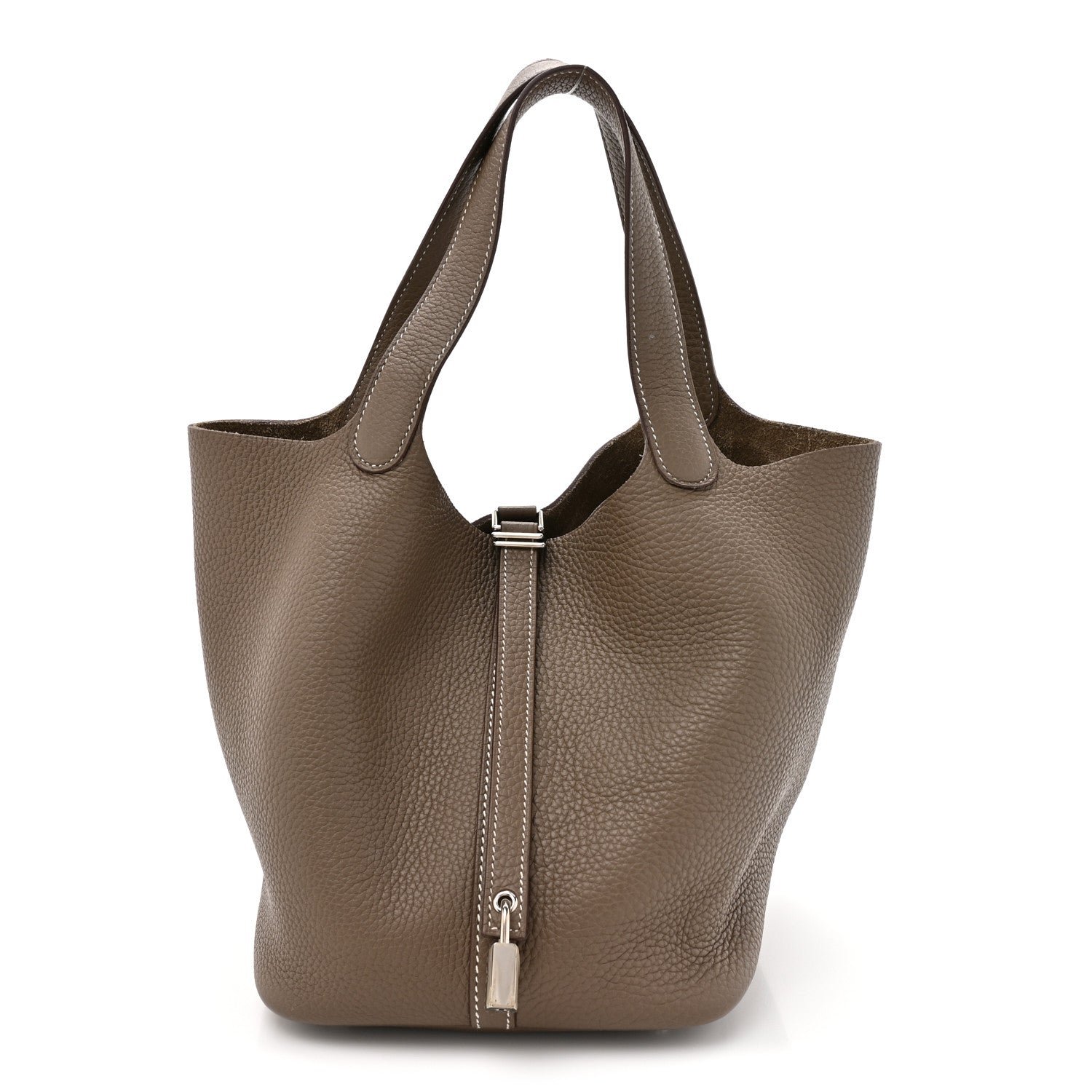 Hermes Taurillon Clemence Picotin Lock 22 MM Etoupe