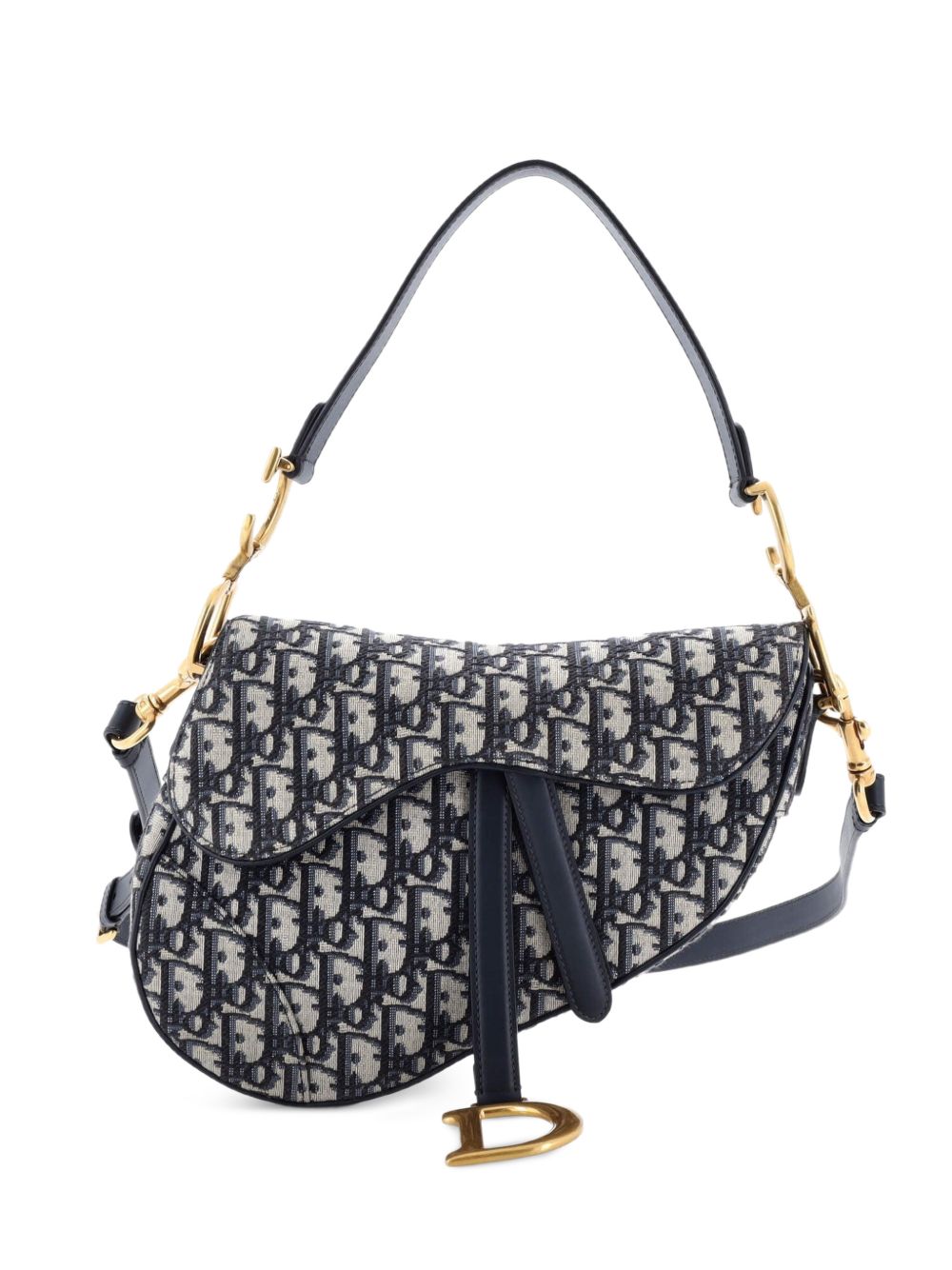 Dior Saddle Handbag with Strap Oblique Canvas Medium shoulder bag