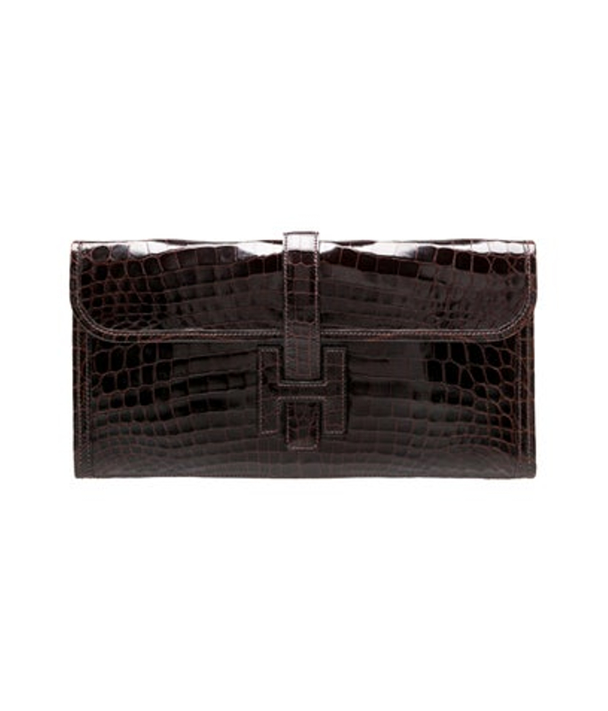 Hermes Shiny Niloticus Crocodile Jige Elan 29