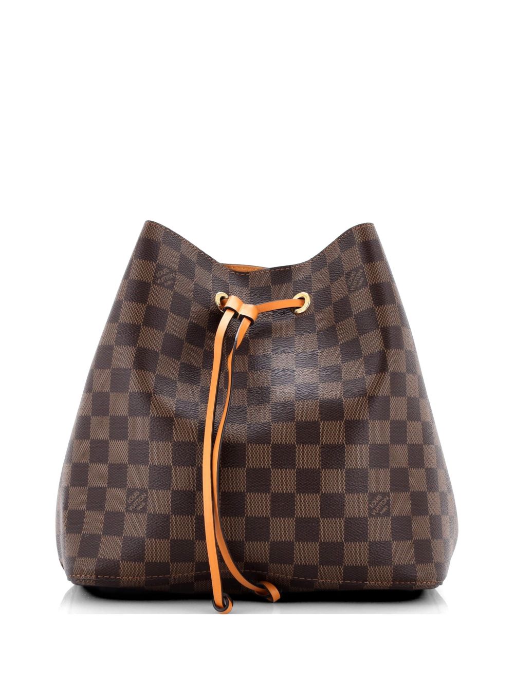 NeoNoe Handbag Damier with Leather MM bucket bag