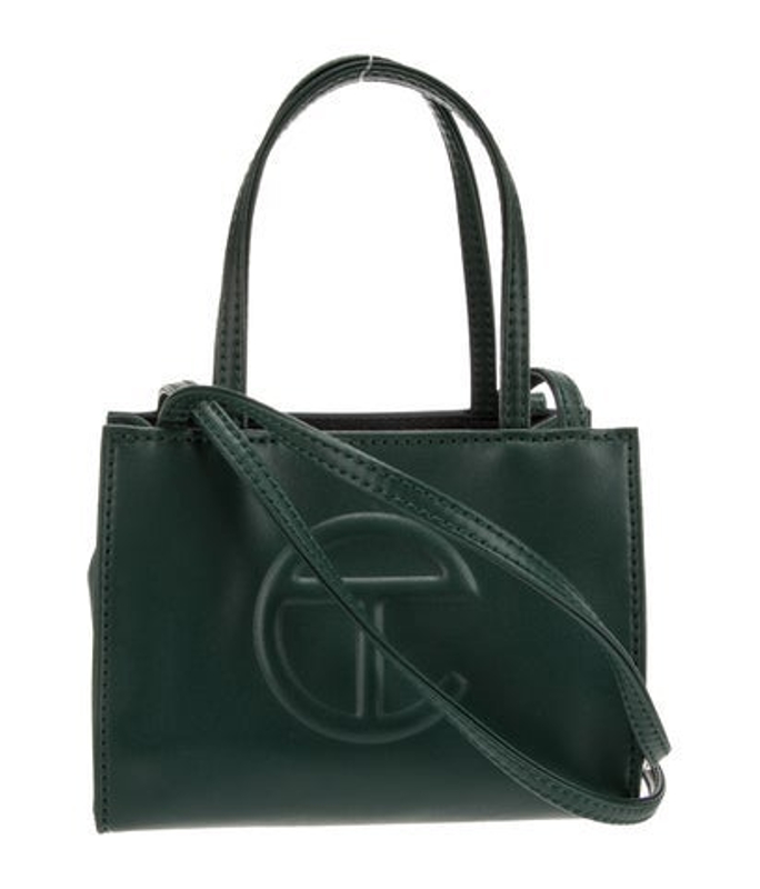 Telfar Vegan Leather Small Dark Olive Shopping Bag Small