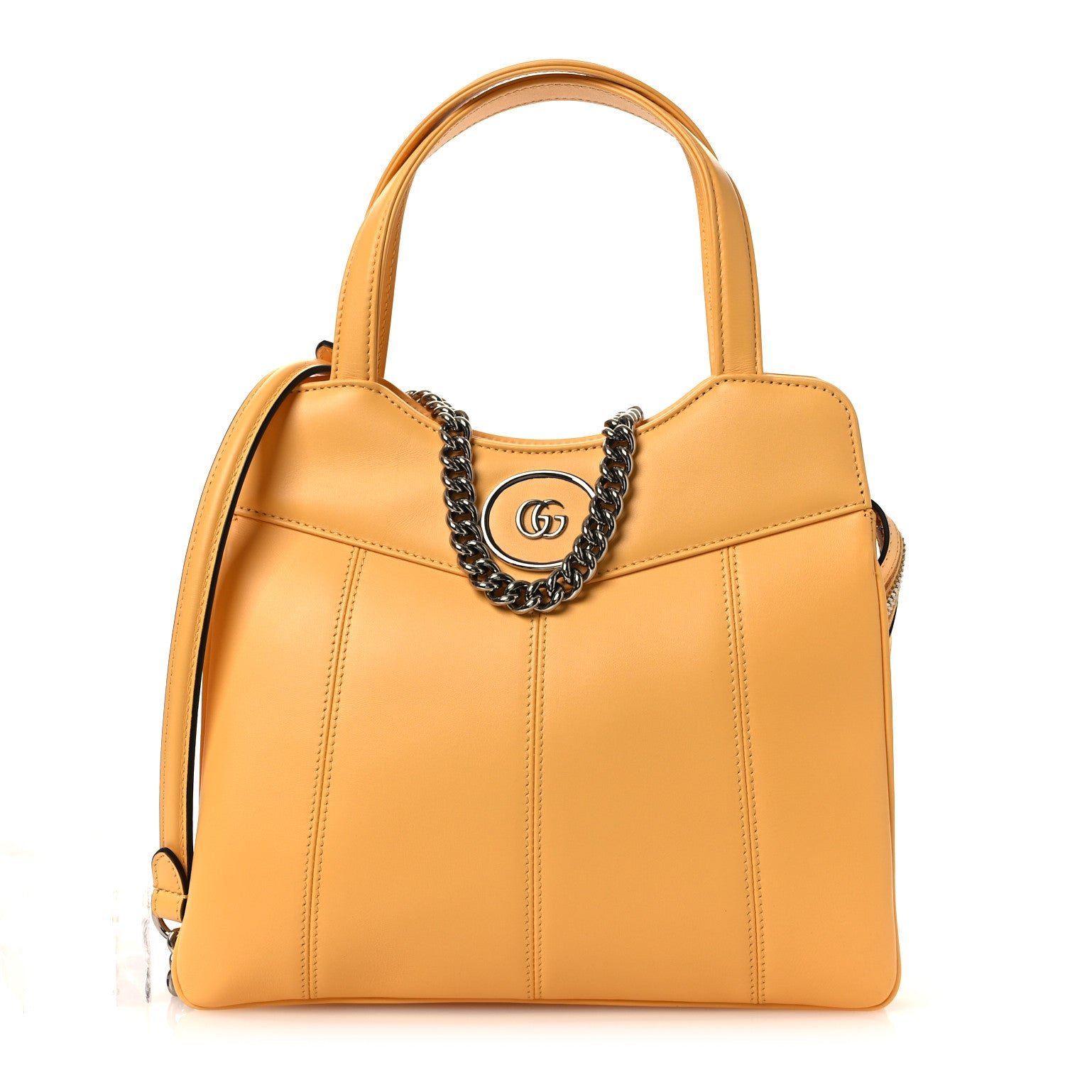 Gucci Gucci Senna Calfskin Petite GG Small Tote Bag Sunny Yellow