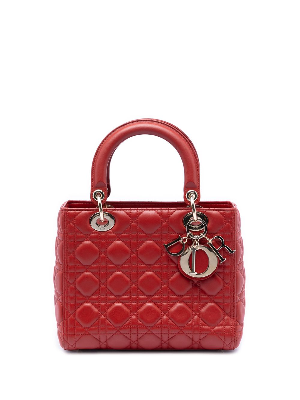 2017 Medium Lambskin Cannage Lady Dior satchel
