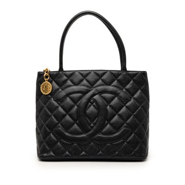 Calf Leather Caviar Medallion Tote