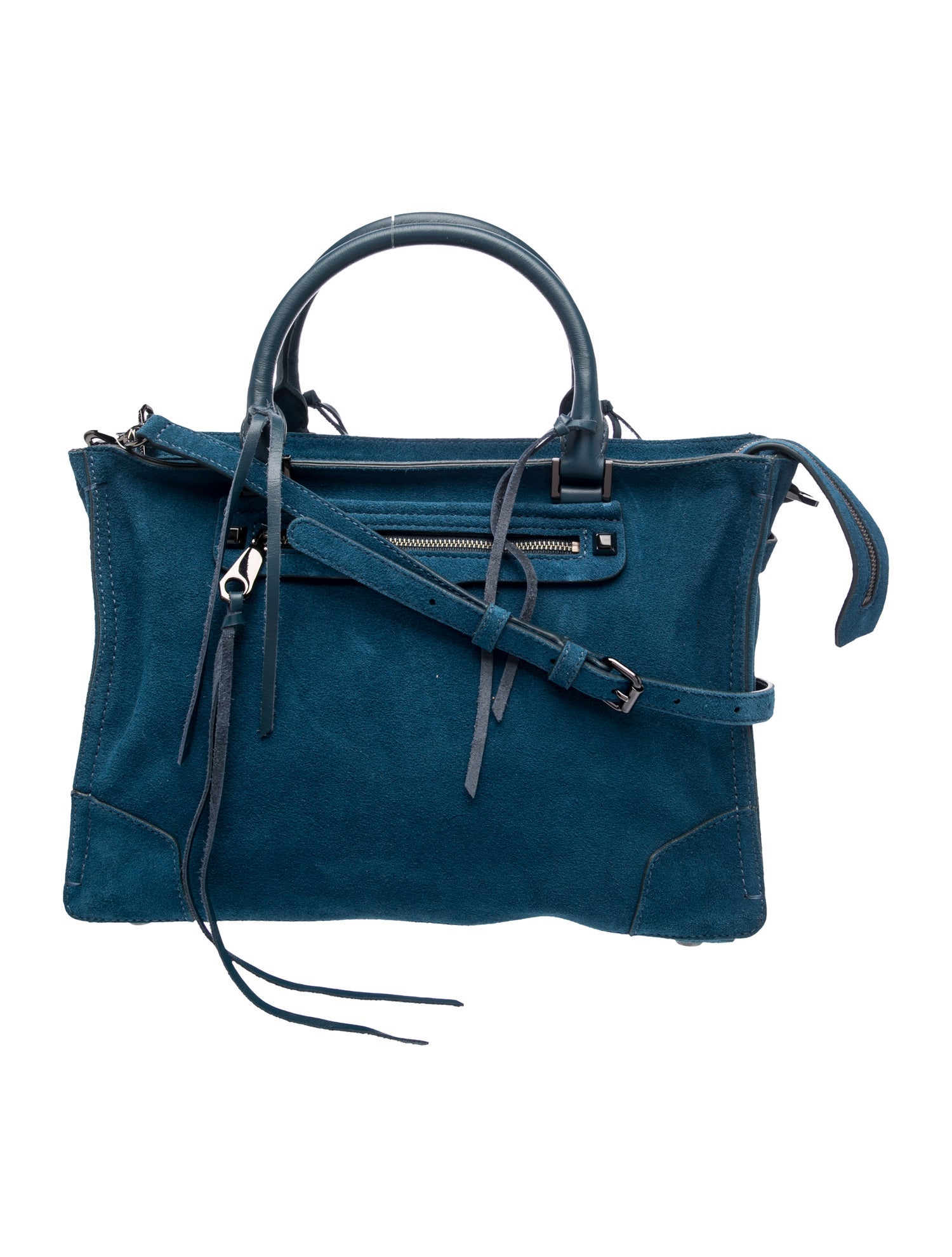 Suede Top Handle Bag