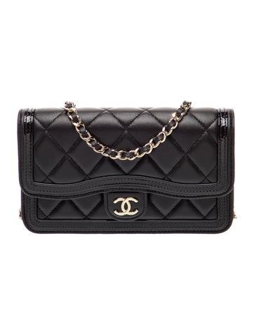 Quilted CC Flap Phone Holder w/ Chain