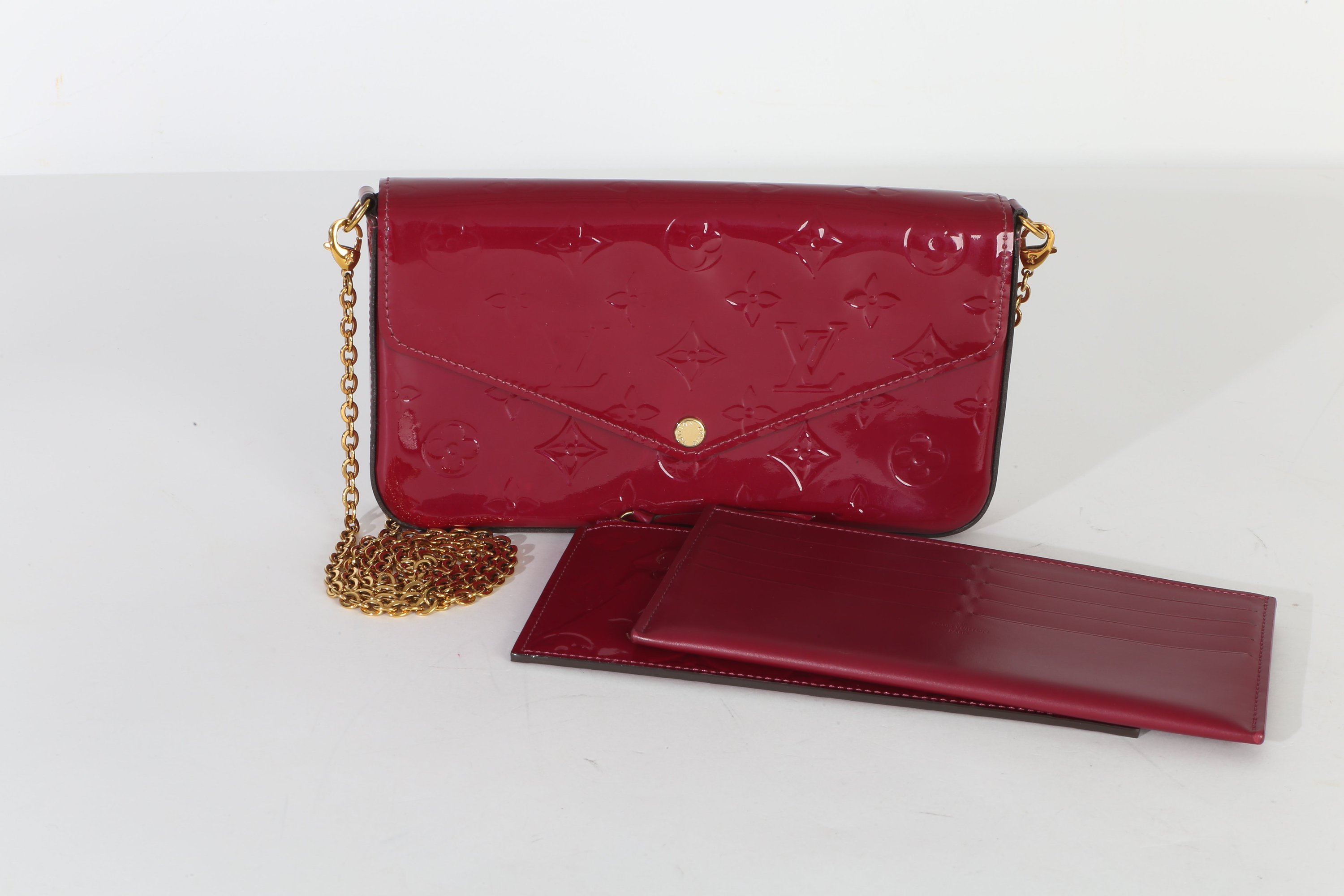 Fuschia Monogram Vernis Felicie Pochette