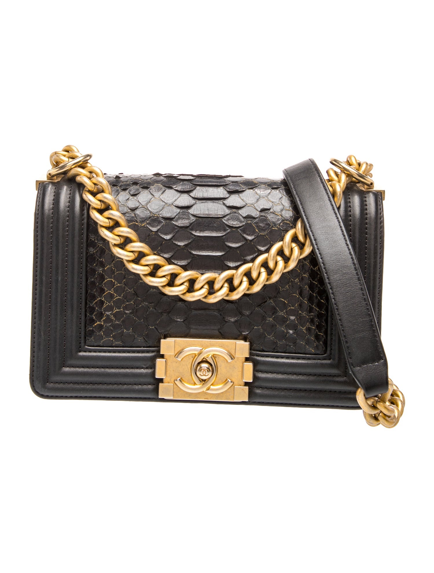 Chanel Small Python Boy Flap Bag