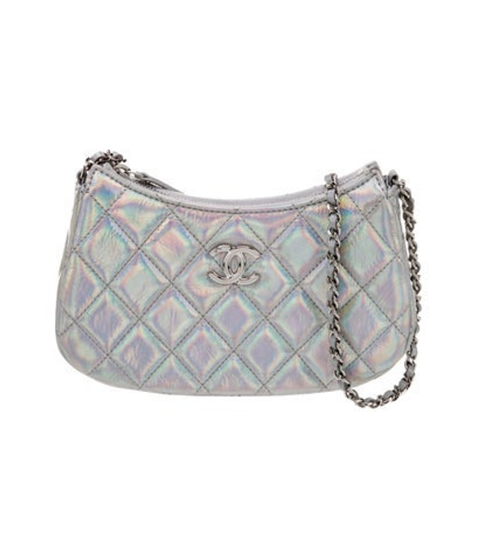 Chanel 2024 Cc Iridescent Clutch W Chain