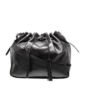 Enameled Metal Triangle Bucket Bag