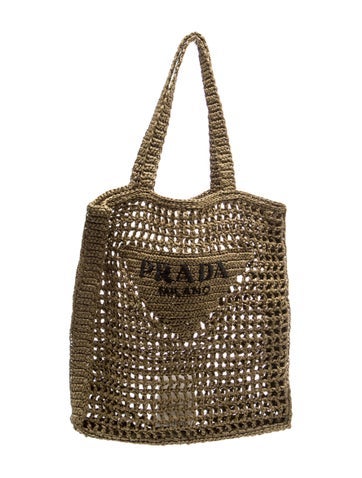 Raffia Grass Logo Crochet Raffia Grass Tote